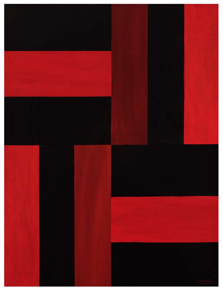 4 compositions, two red and two black